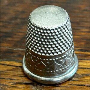 RARE "ERMAN" silver & Thimble Collectors Thimble Misprint of German on Marking